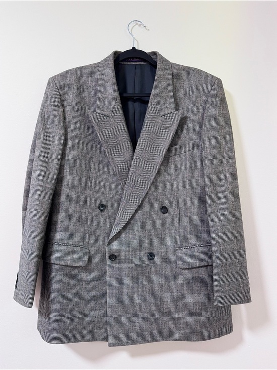 Buckingham Other - Vintage 93s Buckingham EssEss Samsung Wool Glen Plaid Double Breasted Blazer 40B